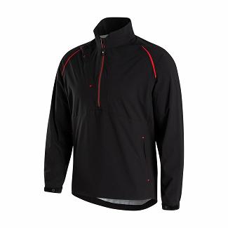 Men's Footjoy Select LS Rain Jacket Black/Red NZ-100676